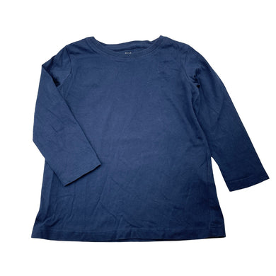 Unisex H&M, navy cotton long sleeve tee / top, EUC, size 3-4,  