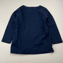 Load image into Gallery viewer, Unisex H&amp;M, navy cotton long sleeve tee / top, EUC, size 3-4,  