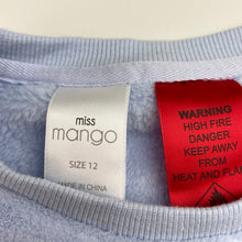 Load image into Gallery viewer, Girls Mango, soft fleece winter pyjama top, dog, EUC, size 12,  