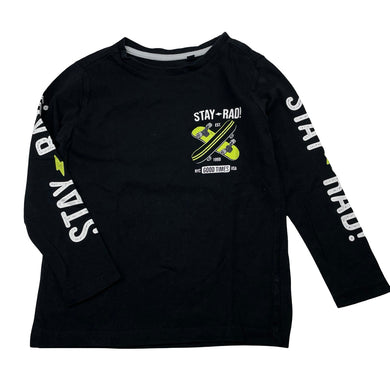 Boys Anko, cotton long sleeve tee / top, skateboard, EUC, size 4,  