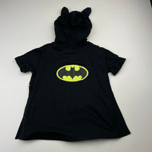 Load image into Gallery viewer, Boys DC Comics, Batman cotton hooded tee, detachable cape, GUC, size 3,  