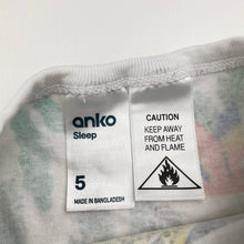 Load image into Gallery viewer, Unisex Anko, cotton pyjama tee / top, EUC, size 5,  