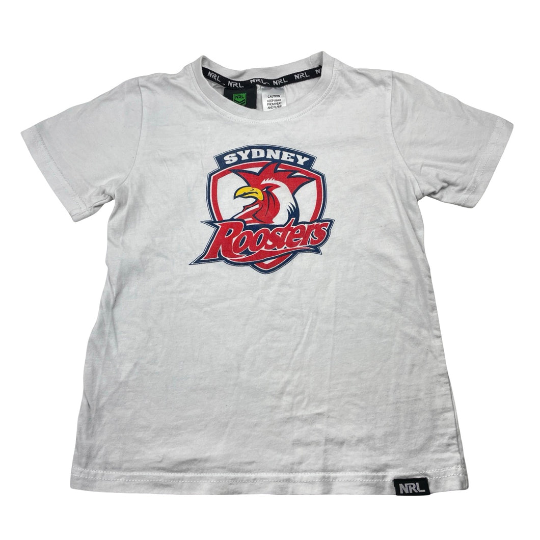 Unisex NRL SUPPORTER, Sydney Roosters cotton pyjama tee (wash fade), FUC, size 5,  