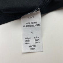 Load image into Gallery viewer, Unisex Brilliant Basics, black cotton long sleeve top, EUC, size 4,  