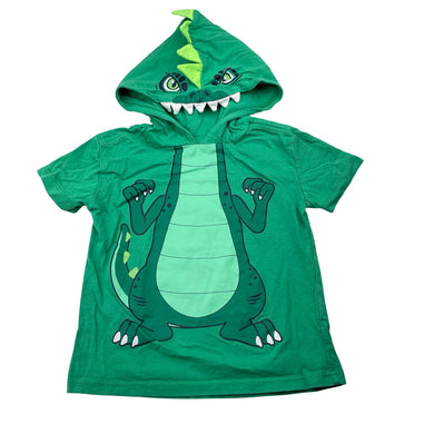 Boys Anko, cotton hooded tee / top, crocodile, EUC, size 2,  