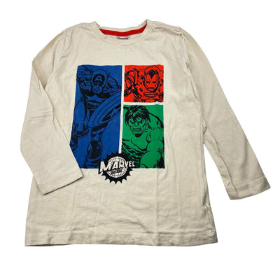 Boys MARVEL, Superhero cotton long sleeve top, GUC, size 5,  