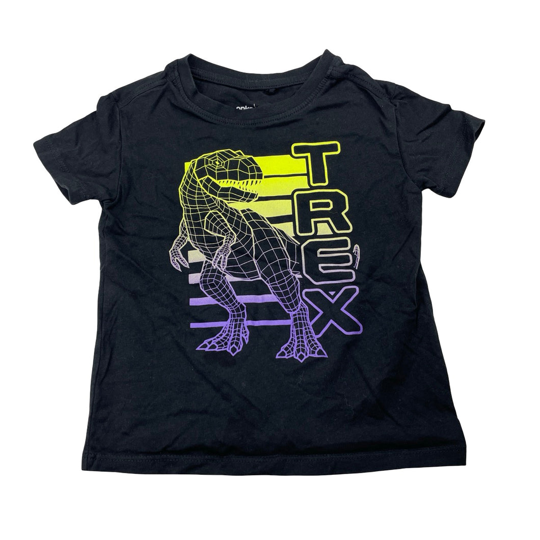 Boys Anko, black cotton tee / top, dinosaur, EUC, size 3,  
