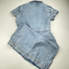 Load image into Gallery viewer, Girls DECJUBA KIDS, blue denim shirt dress, poppers, GUC, size 10, L: 70cm
