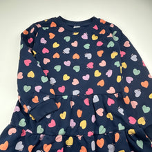 Load image into Gallery viewer, Girls Anko, fleece-lined sweater dress, hearts, GUC, size 7, L: 60cm