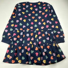 Load image into Gallery viewer, Girls Anko, fleece-lined sweater dress, hearts, GUC, size 7, L: 60cm