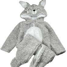 Load image into Gallery viewer, Unisex Baby Berry, soft fleece zip-up hooded romper, GUC, size 1,  