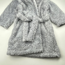 Load image into Gallery viewer, Unisex grey, soft fleece dressing gown / bath robe, no size, shoulder-cuff: 30cm, EUC, size 3,  