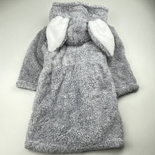 Load image into Gallery viewer, Unisex grey, soft fleece dressing gown / bath robe, no size, shoulder-cuff: 30cm, EUC, size 3,  