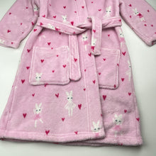 Load image into Gallery viewer, Girls Milkshake, fleece dressing gown / bath robe (small marks right sleeve), FUC, size 5,  