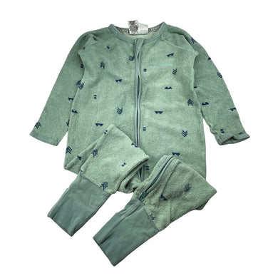 Unisex BONDS, terry zip Wondersuit / zippy / romper, FUC, size 2,  