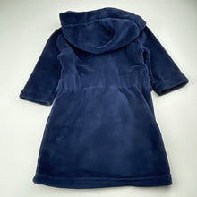Load image into Gallery viewer, Unisex Brilliant Basics, navy fleece dressing gown / bath robe, EUC, size 2,  