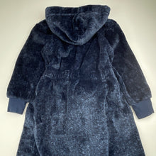 Load image into Gallery viewer, Boys Target, navy fleece dressing gown / bath robe, GUC, size 6,  