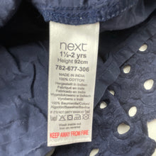 Load image into Gallery viewer, Girls Next, lined broderie cotton skirt, elasticated (wash fade), FUC, size 2,  