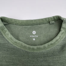 Load image into Gallery viewer, Boys Target, khaki marle long sleeve top (wash fade), FUC, size 12,  