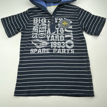 Load image into Gallery viewer, Boys Urban, navy hooded tee / top, FUC, size 8,  