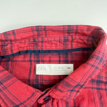 Load image into Gallery viewer, Boys Zara, checked long sleeve shirt (mark back left cuff), FUC, size 13-14,  