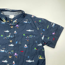 Load image into Gallery viewer, Boys Target, cotton short sleeve shirt, sharks, GUC, size 5,  