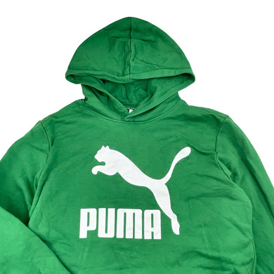 Unisex PUMA, green cotton hoodie sweater, EUC, size 13-14,  