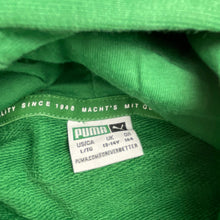 Load image into Gallery viewer, Unisex PUMA, green cotton hoodie sweater, EUC, size 13-14,  