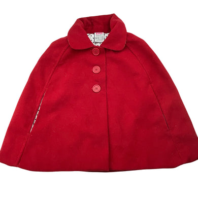 Girls Kids Stuff, red poncho jacket, GUC, size 5-6,  