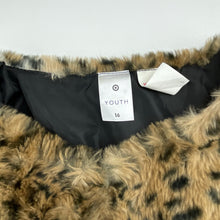 Load image into Gallery viewer, Girls Target, lined faux fur jacket, single hook fasten, EUC, size 16,  