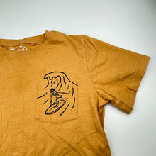 Load image into Gallery viewer, Boys KID, orange cotton tee / top, surf (light mark lower front), FUC, size 14,  
