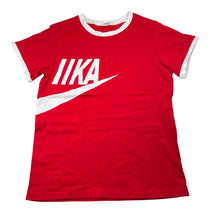 Load image into Gallery viewer, Boys BanBala Kids, red &amp; white cotton tee / top, armpit-armpit: 40cm, EUC, size 13-14,  
