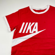 Load image into Gallery viewer, Boys BanBala Kids, red &amp; white cotton tee / top, armpit-armpit: 40cm, EUC, size 13-14,  