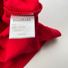 Load image into Gallery viewer, Boys BanBala Kids, red &amp; white cotton tee / top, armpit-armpit: 40cm, EUC, size 13-14,  