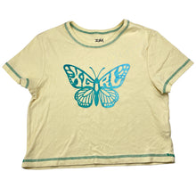 Load image into Gallery viewer, Girls X-girl, cropped cotton tee / top, butterfly, EUC, size 14,  