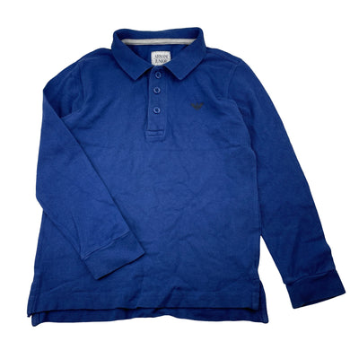 Boys ARMANI JUNIOR, cotton long sleeve polo shirt (wash fade), FUC, size 6,  