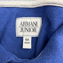 Load image into Gallery viewer, Boys ARMANI JUNIOR, cotton long sleeve polo shirt (wash fade), FUC, size 6,  
