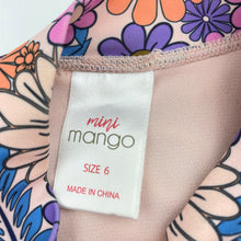 Load image into Gallery viewer, Girls Mango, floral long sleeve swim one-piece, EUC, size 6,  
