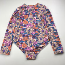 Load image into Gallery viewer, Girls Mango, floral long sleeve swim one-piece, EUC, size 6,  