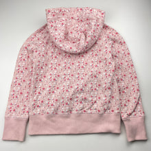 Load image into Gallery viewer, Girls Next, floral fleece-lined zip hoodie sweater, EUC, size 9,  