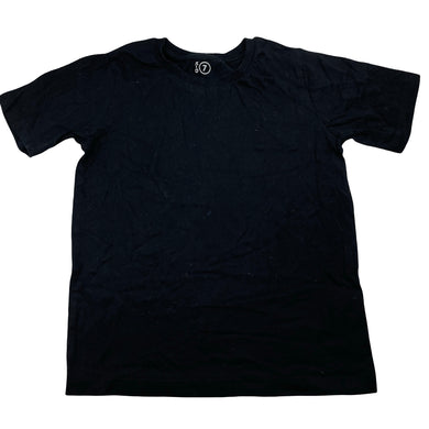 Unisex KID, black cotton tee / top, EUC, size 7,  