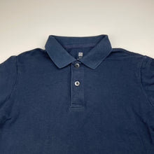 Load image into Gallery viewer, Boys UNIQLO, navy polo shirt top (wash fade), FUC, size 9-10,  