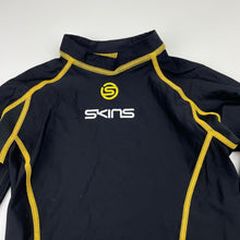 Load image into Gallery viewer, Boys SKINS, long sleeve compression sports top, size YL, EUC, size 11-14,  