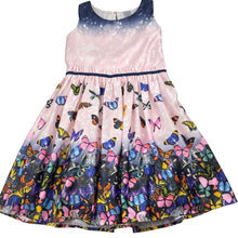 Load image into Gallery viewer, Girls Target, lined party dress, butterflies, FUC, size 7, L: 67cm