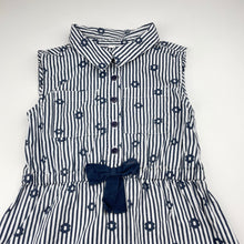 Load image into Gallery viewer, Girls lightweight, cotton shirt dress, no labels, armpit-armpit: 28cm (wash fade), FUC, size 4, L: 52cm
