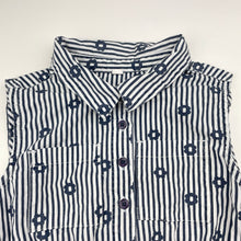 Load image into Gallery viewer, Girls lightweight, cotton shirt dress, no labels, armpit-armpit: 28cm (wash fade), FUC, size 4, L: 52cm
