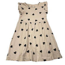 Load image into Gallery viewer, Girls H&amp;M, cotton casual dress, hearts, EUC, size 7-8, L: 62cm