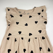 Load image into Gallery viewer, Girls H&amp;M, cotton casual dress, hearts, EUC, size 7-8, L: 62cm