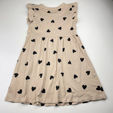 Load image into Gallery viewer, Girls H&amp;M, cotton casual dress, hearts, EUC, size 7-8, L: 62cm