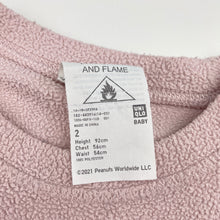 Load image into Gallery viewer, Girls UNIQLO, Snoopy fleece pyjama top, FUC, size 2,  